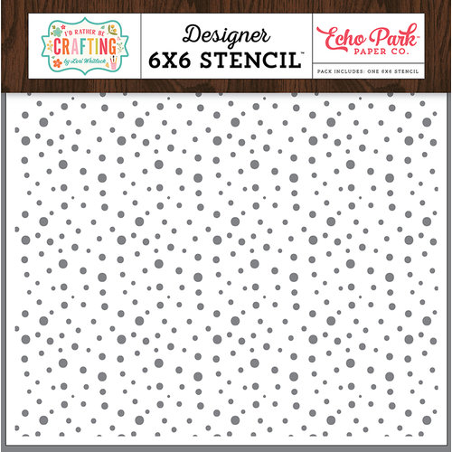 Echo Park - I'd Rather Be Crafting Collection - 6 x 6 Stencil - Delightful Bubbles