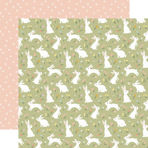 Echo Park - It's Easter Time Collection - 12 x 12 Double Sided Paper - Blissful Bunnies