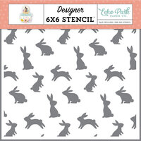 Echo Park - It's Easter Time Collection - 6 x 6 Stencils - Bunny Time