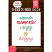 Echo Park - I Heart Crafting Collection - Designer Dies - Crafty and Happy Word