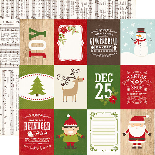Echo Park - I Love Christmas Collection - 12 x 12 Double Sided Paper - 3 x 4 Journaling Cards