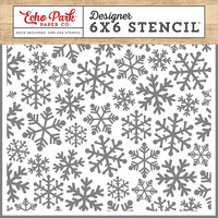 Echo Park - I Love Christmas Collection - 6 x 6 Stencil - Snowflakes 4