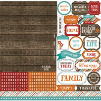 Echo Park - I Love Family Collection - 12 x 12 Cardstock Stickers - Alphabet