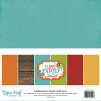 Echo Park - I Love Family Collection - 12 x 12 Paper Pack - Solids