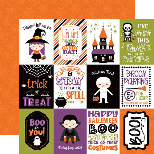 Echo Park - I Love Halloween Collection - 12 x 12 Double Sided Paper - 3 x 4 Journaling Cards