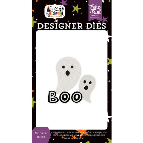 Echo Park - I Love Halloween Collection - Designer Dies - Boo Ghosts