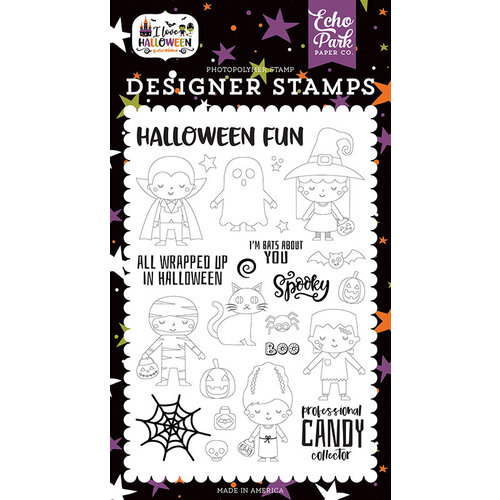 Echo Park - I Love Halloween Collection - Clear Photopolymer Stamps - Too Cute To Spook