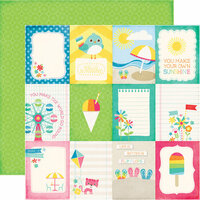Echo Park - I Love Sunshine Collection - 12 x 12 Double Sided Paper - 3 x 4 Journaling Cards