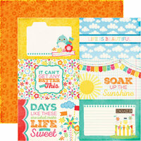 Echo Park - I Love Sunshine Collection - 12 x 12 Double Sided Paper - 4 x 6 Journaling Cards