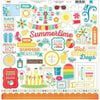 Echo Park - I Love Sunshine Collection - 12 x 12 Cardstock Stickers - Elements