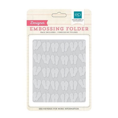 Echo Park - I Love Sunshine Collection - Embossing Folders - Flip Flops