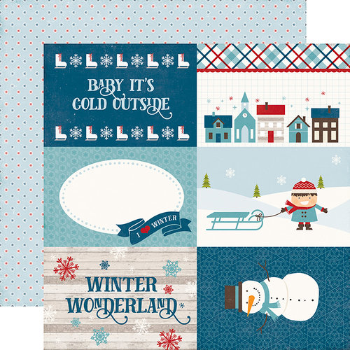 Echo Park - I Love Winter Collection - 12 x 12 Double Sided Paper - 4 x 6 Journaling Cards
