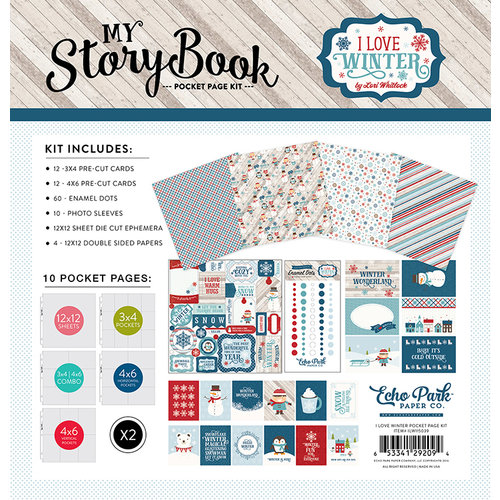 Echo Park - I Love Winter Collection - My StoryBook - Pocket Page Kit