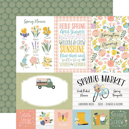 Echo Park - It's Spring Time Collection - 12 x 12 Double Sided Paper - 4 x 6 Journaling Cards