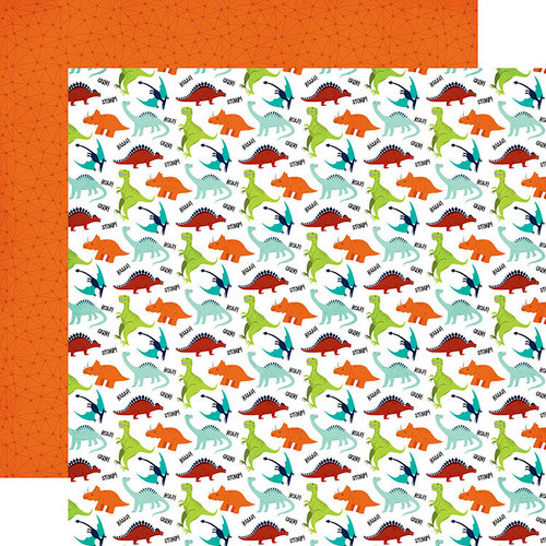 Echo Park - Imagine That Boy Collection - 12 x 12 Double Sided Paper - Dino Friends