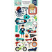 Echo Park - Imagine That Boy Collection - Chipboard Stickers with Foil Accents - Accents