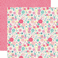 Echo Park - Imagine That Girl Collection - 12 x 12 Double Sided Paper - Fancy Floral