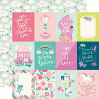 Echo Park - Imagine That Girl Collection - 12 x 12 Double Sided Paper - 3 x 4 Journaling Cards