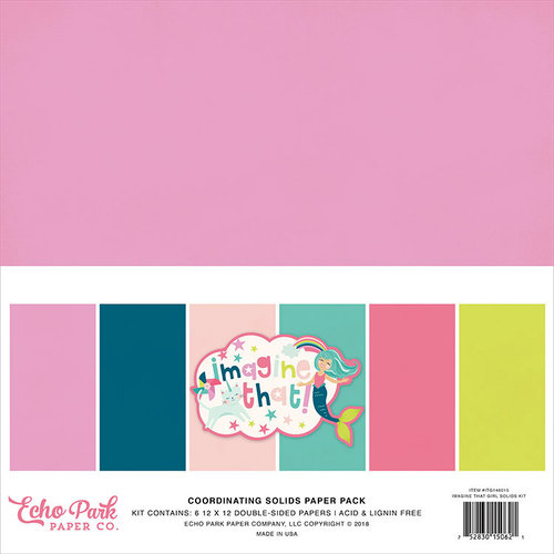 Echo Park - Imagine That Girl Collection - 12 x 12 Paper Pack - Solids