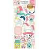 Echo Park - Imagine That Girl Collection - Chipboard Stickers with Foil Accents - Accents