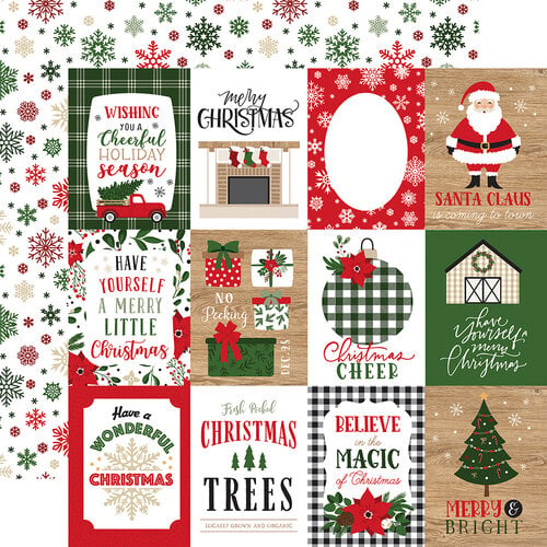 Echo Park - Jingle All The Way Collection - Christmas - 12 x 12 Double Sided Paper - 4 x 3 Journaling Cards