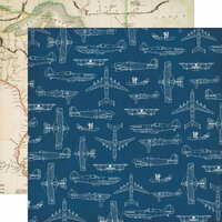 Echo Park - Jack and Jill Collection - Boy - 12 x 12 Double Sided Paper - Airplanes