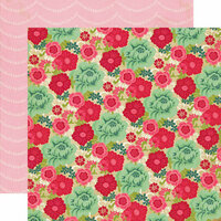 Echo Park - Jack and Jill Collection - Girl - 12 x 12 Double Sided Paper - Jill Floral