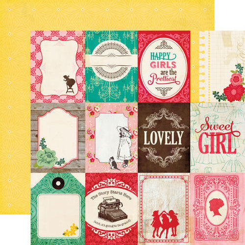 Echo Park - Jack and Jill Collection - Girl - 12 x 12 Double Sided Paper - 3 x 4 Journaling Cards
