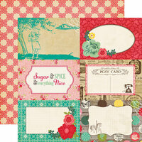 Echo Park - Jack and Jill Collection - Girl - 12 x 12 Double Sided Paper - 4 x 6 Journaling Cards