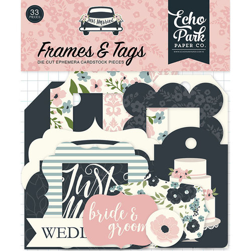 Echo Park - Just Married Collection - Ephemera - Frames and Tags