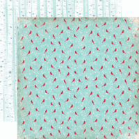 Echo Park - Keepin Cozy Collection - 12 x 12 Double Sided Paper - Cozy Cardinals