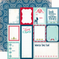 Echo Park - Keepin Cozy Collection - 12 x 12 Double Sided Paper - Journaling Cards