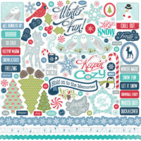 Echo Park - Keepin Cozy Collection - 12 x 12 Cardstock Stickers - Element