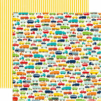 Echo Park - Little Boy Collection - 12 x 12 Double Sided Paper - Vroom!