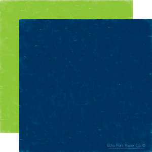 Echo Park - Little Boy Collection - 12 x 12 Double Sided Paper - Denim and Lizard