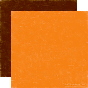 Echo Park - Little Boy Collection - 12 x 12 Double Sided Paper - Orange and Chocolate