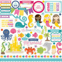 Echo Park - Let's Be Mermaids Collection - 12 x 12 Cardstock Stickers - Elements