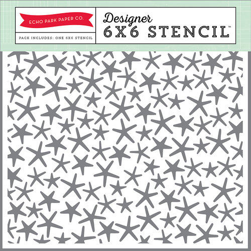Echo Park - Let's Be Mermaids Collection - 6 x 6 Stencil - Starfish