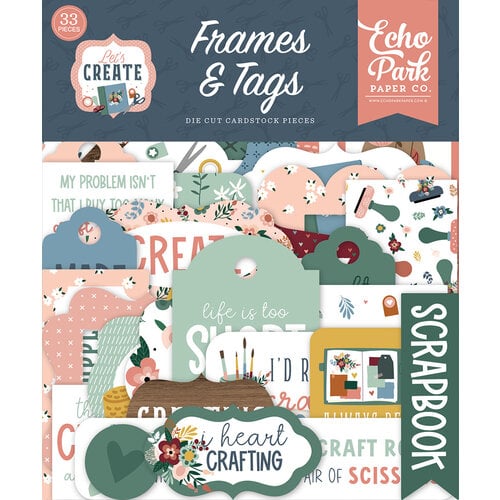 Echo Park - Let's Create Collection - Ephemera - Frames and Tags