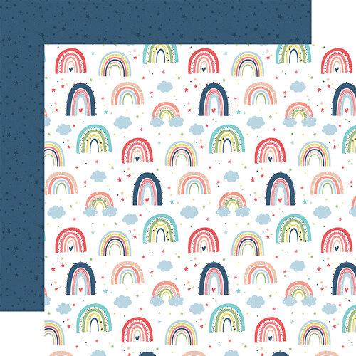 Echo Park - Little Dreamer Girl Collection - 12 x 12 Double Sided Paper - Rainbow Magic