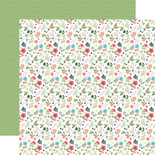 Echo Park - Little Dreamer Girl Collection - 12 x 12 Double Sided Paper - Pocketful of Posies
