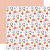 Echo Park - Little Dreamer Girl Collection - 12 x 12 Double Sided Paper - Dancing Dots