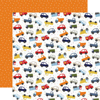 Echo Park - Little Dreamer Boy Collection - 12 x 12 Double Sided Paper - Traffic Jam