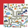 Echo Park - Little Dreamer Boy Collection - 12 x 12 Double Sided Paper - Bumpy Roads