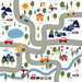Echo Park - Little Dreamer Boy Collection - 12 x 12 Double Sided Paper - Bumpy Roads