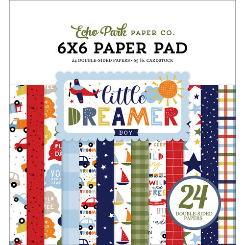 Echo Park - Little Dreamer Boy Collection - 6 x 6 Paper Pad