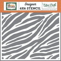 Echo Park - Little Explorer Collection - 6 x 6 Stencils - Zebra Stripes