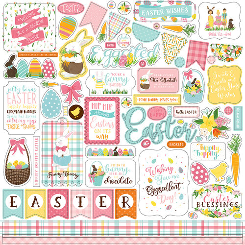 Echo Park - I Love Easter Collection - 12 x 12 Cardstock Sticker - Elements