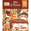 Echo Park - I Love Fall Collection - Ephemera - Titles and Phrases