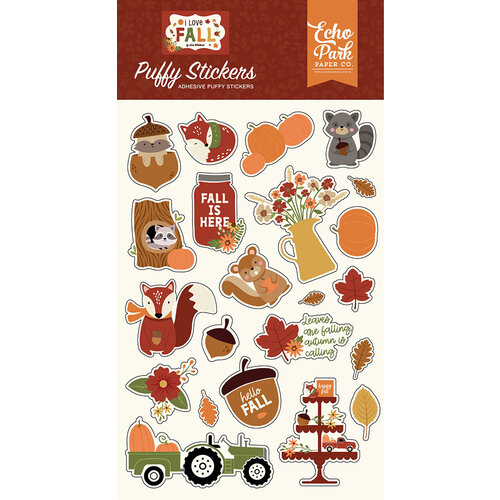 Echo Park - I Love Fall Collection - Puffy Stickers